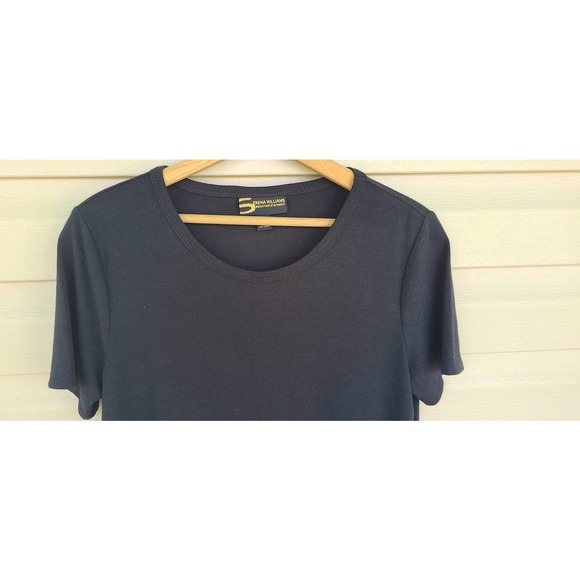Serena William Signature Collection Asymmetrical  Fringe Black Top Small - Picture 3 of 6